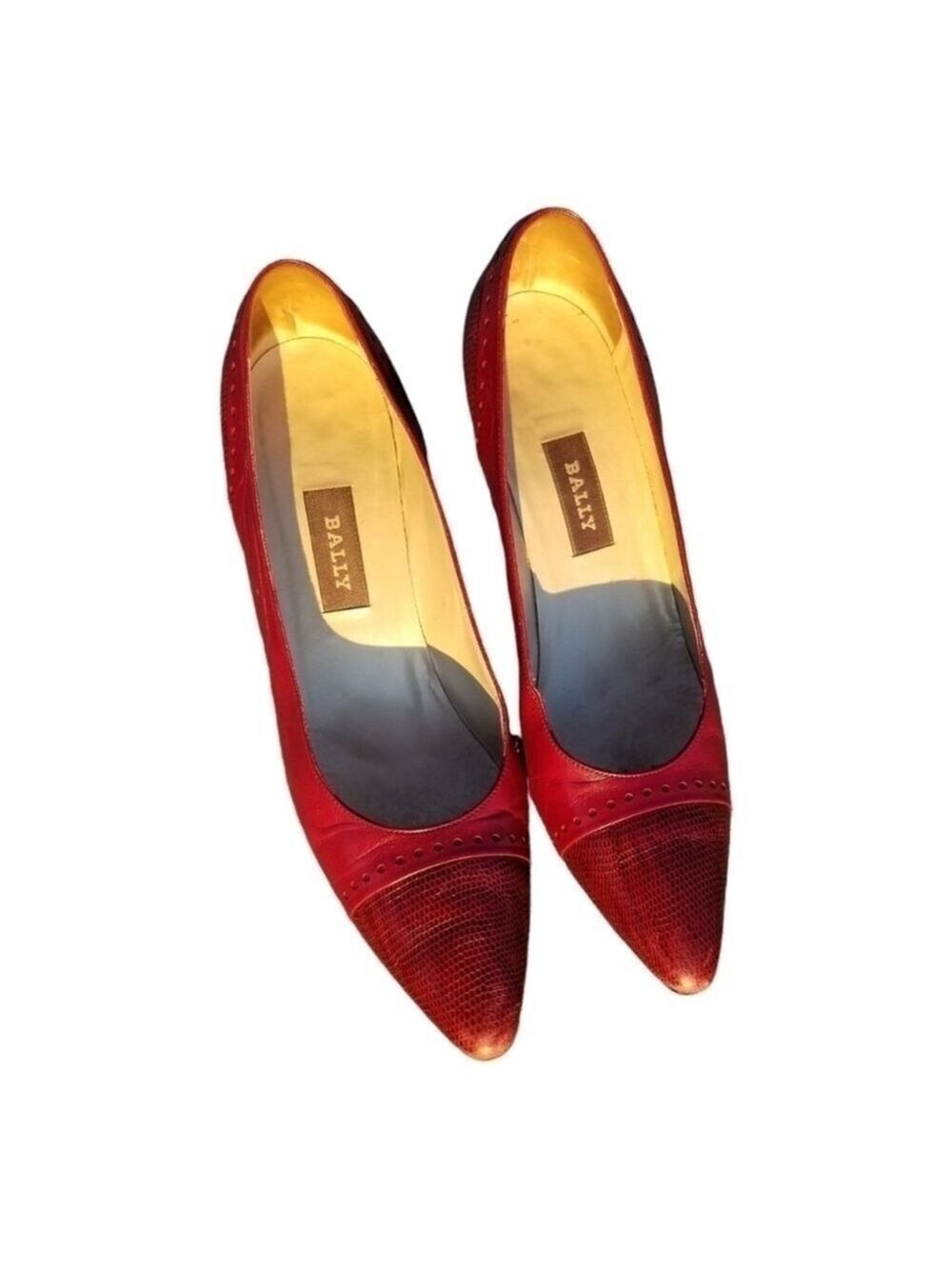Bally Ladies Cranberry Color Heels Size 8.5